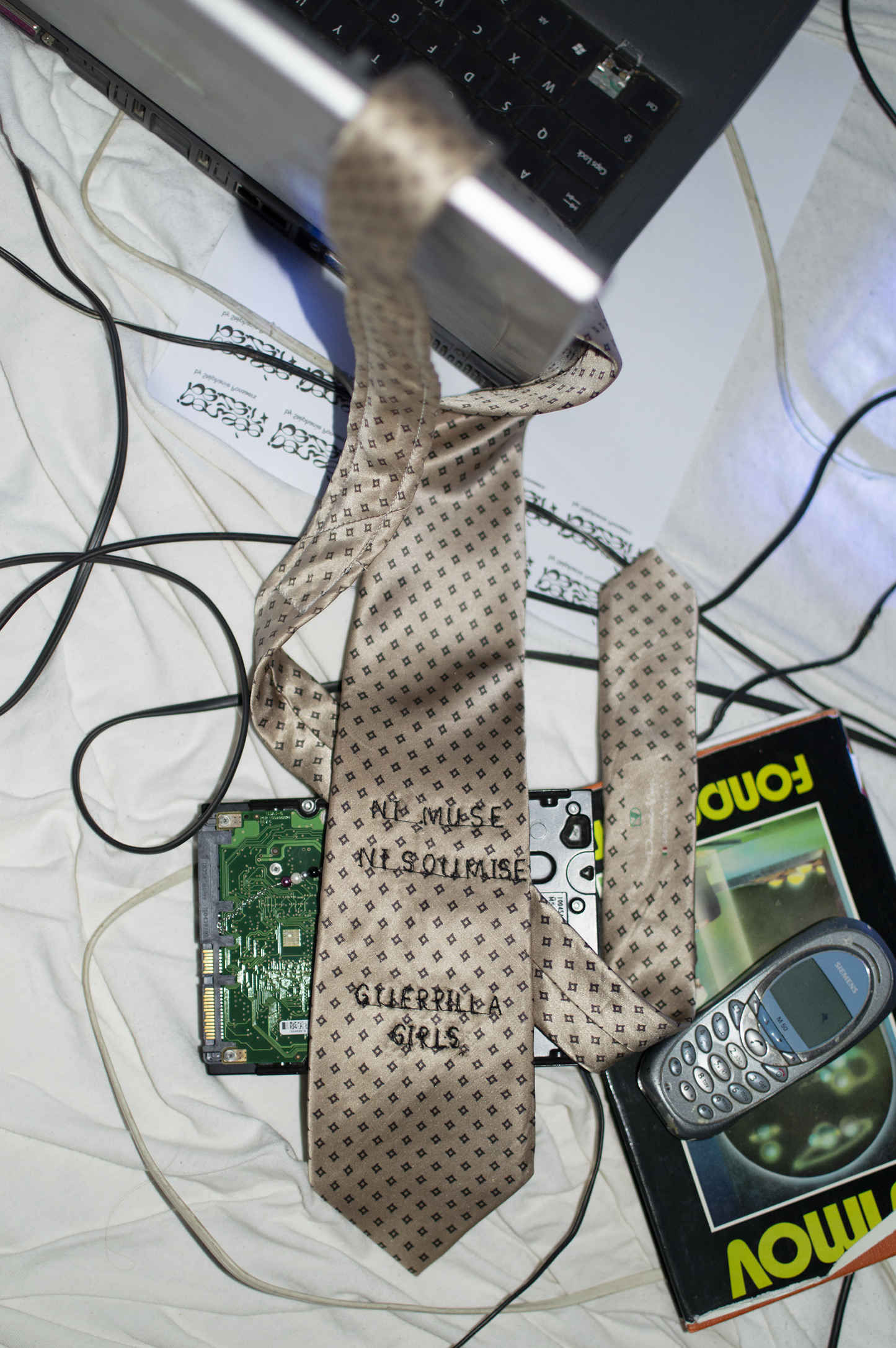"Guerilla Girls" tie